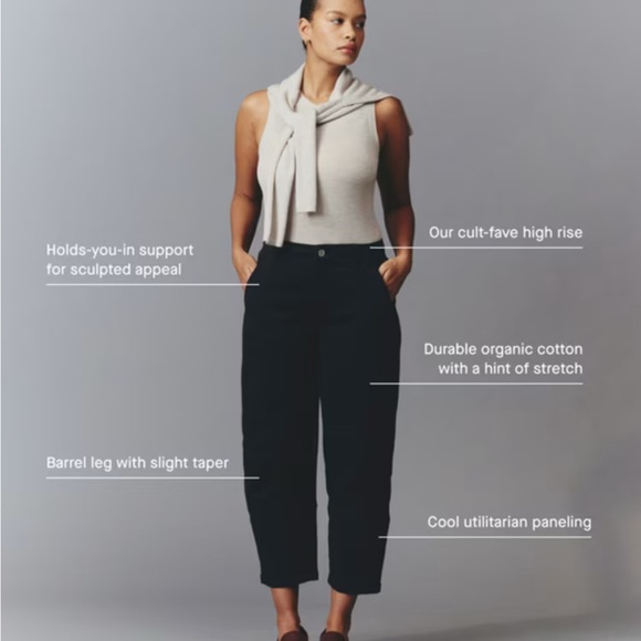 Everlane Utility Barrel Pants in Black size 00 EUC - Picture 2 of 2